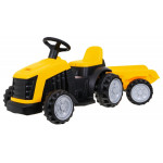 Elektrický traktor s vlečkou - žltý